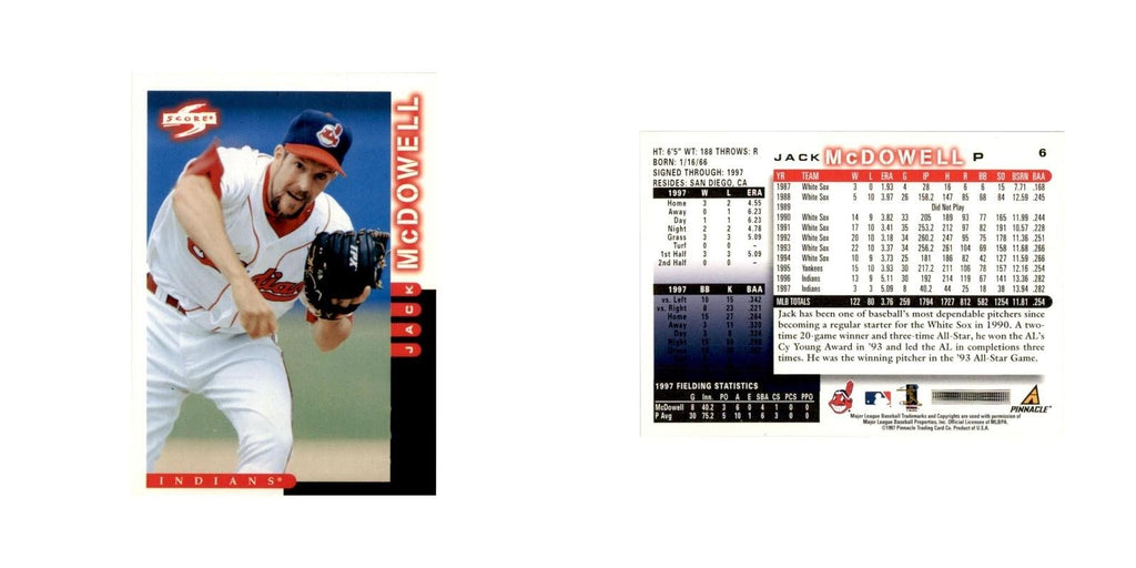 1998 Score Jack Mcdowell Baseball Cards #6
