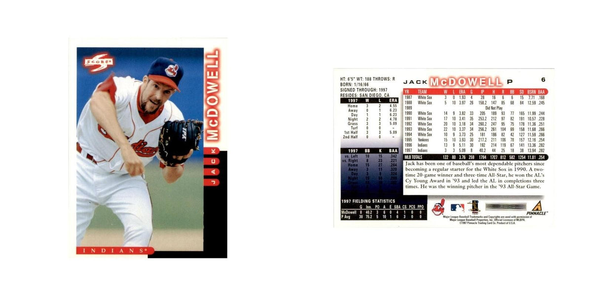 1998 Score Jack Mcdowell Baseball Cards #6