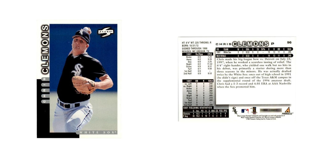 1998 Score Chris Clemons Baseball Cards #96
