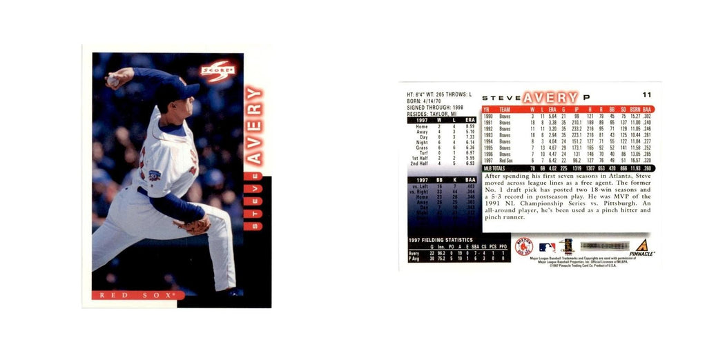 1998 Score Steve Avery Baseball Cards #11