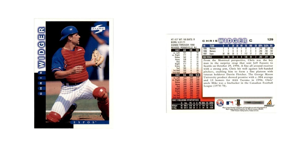 1998 Score Chris Widger Baseball Cards #129