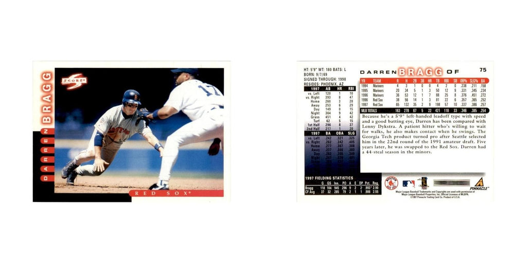 1998 Score Darren Bragg Baseball Cards #75