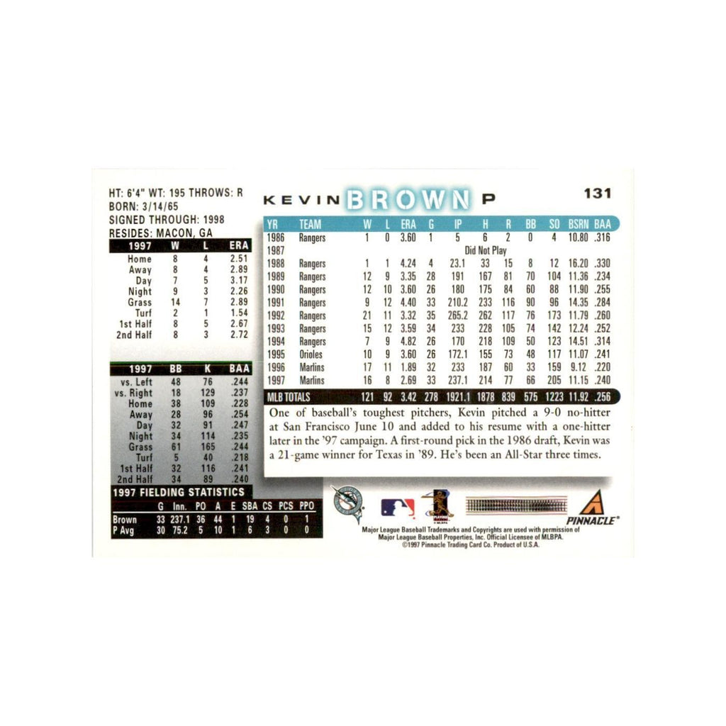 1998 Score Kevin Brown Baseball Cards #131