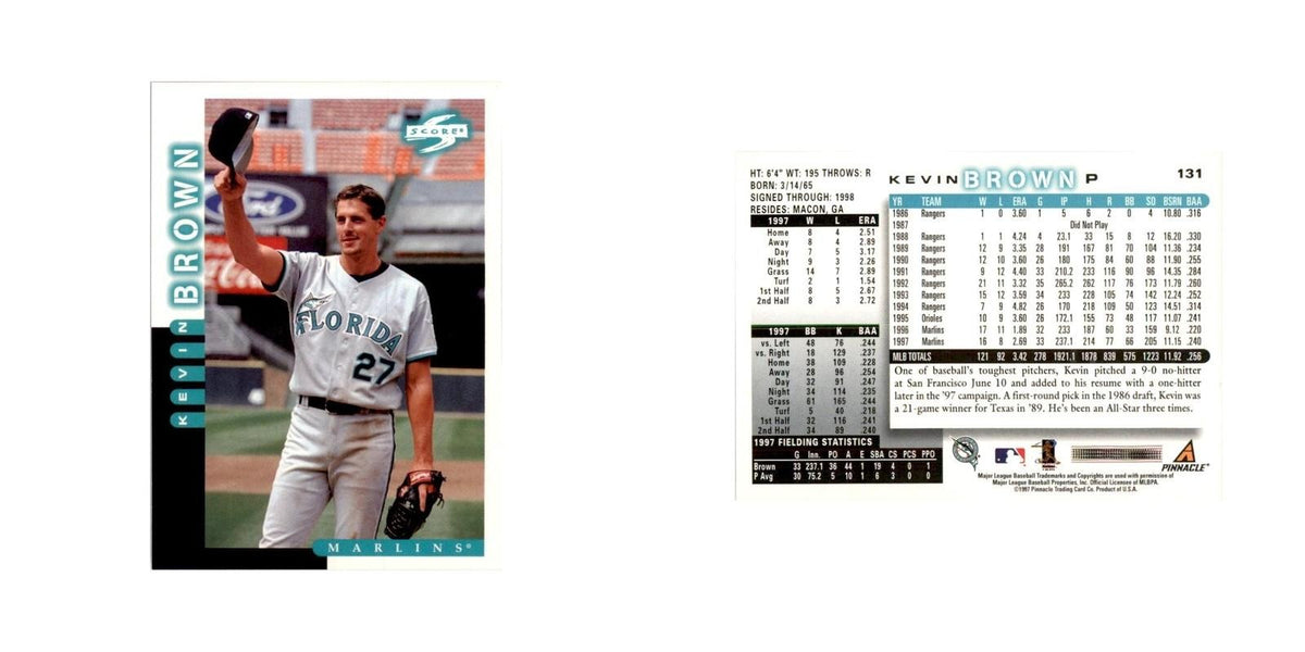1998 Score Kevin Brown Baseball Cards #131
