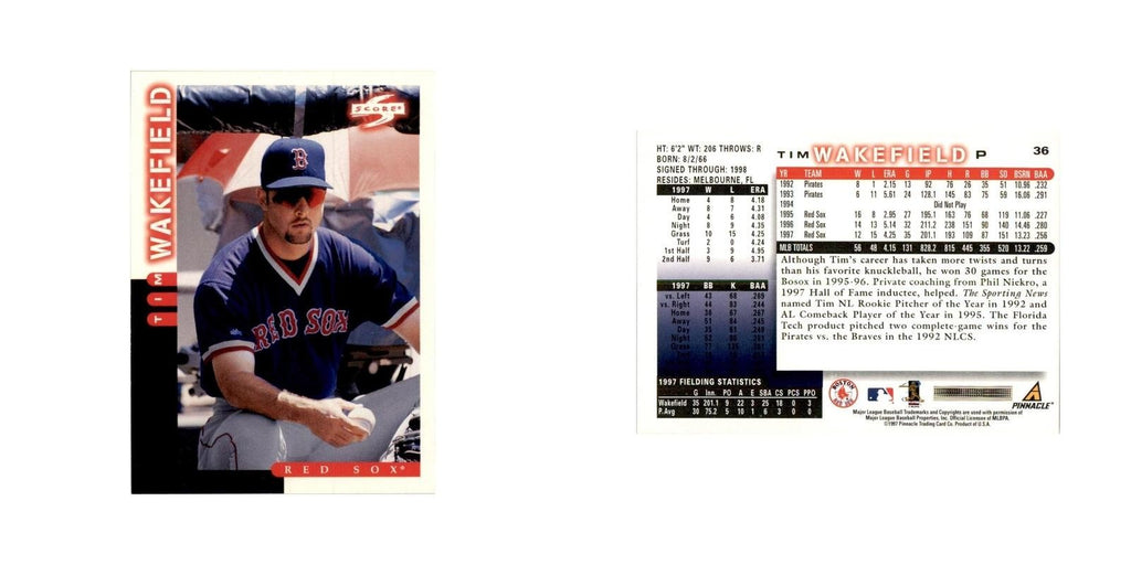 1998 Score Tim Wakefield Baseball Cards #36