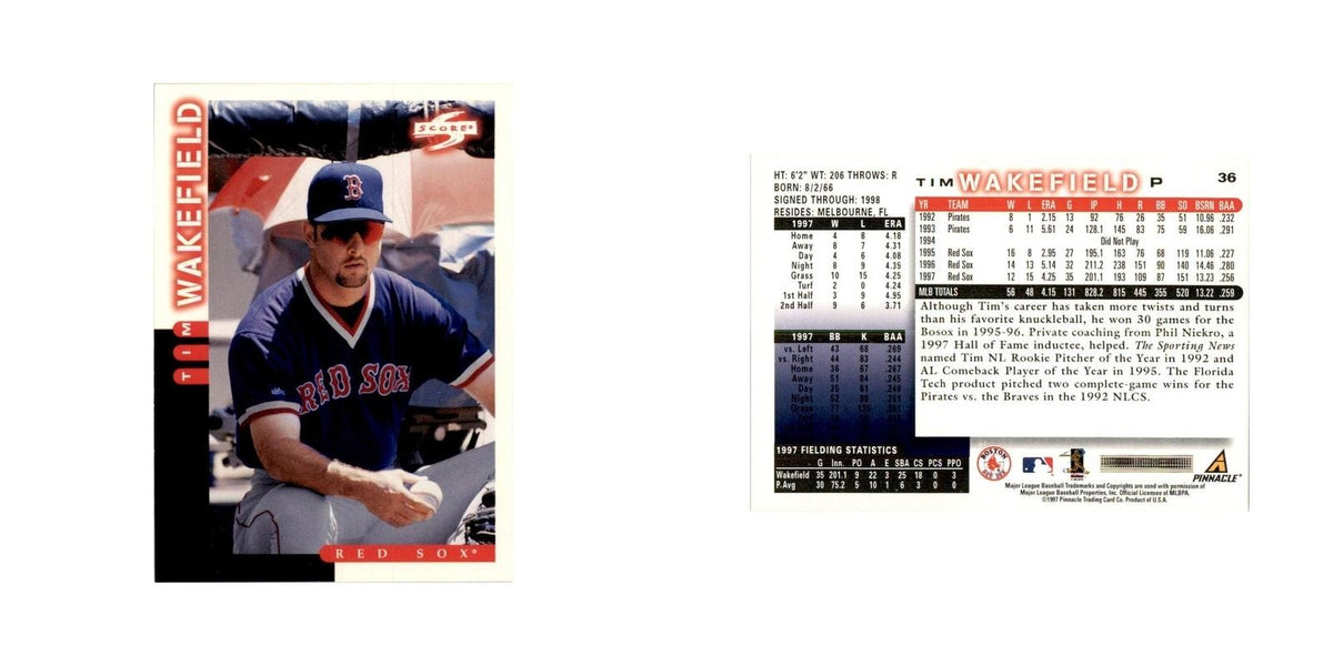 1998 Score Tim Wakefield Baseball Cards #36