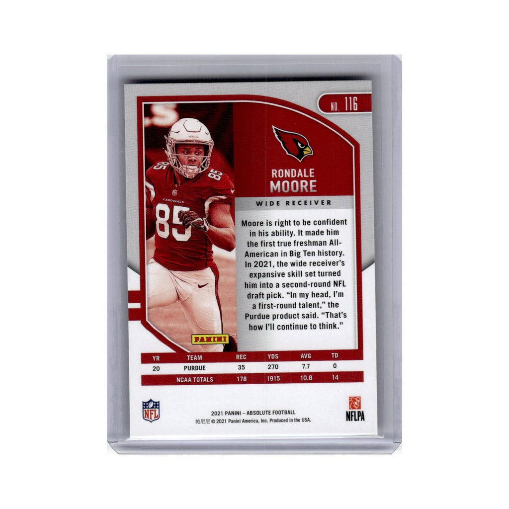 Rondale Moore Rookie 2021 Panini Absolute #116 Arizona Cardinals NM