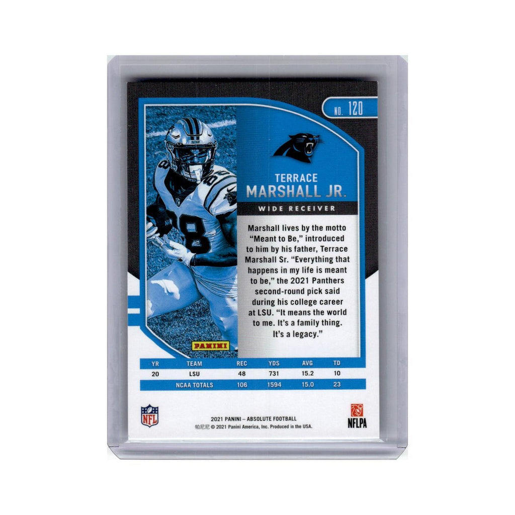 Terrace Marshall Jr. Rookie 2021 Panini Absolute #120 Carolina Panthers NM