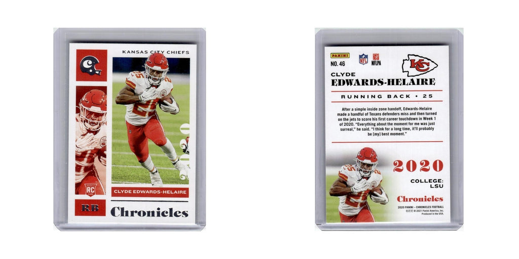 Clyde Edwards-Helaire Rookie 2020 Panini Chronicles #46 Kansas City Chiefs NM