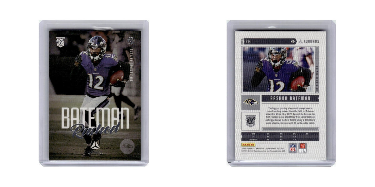 Rashod Bateman Rookie 2021 Panini Chronicles Luminance #215 Baltimore Ravens NM