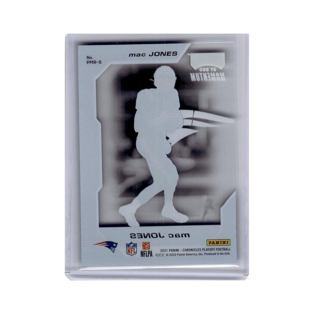 Mac Jones 2021 Panini Chronicles Playoff Momentum Rookies #PMR-9 Patriots NM