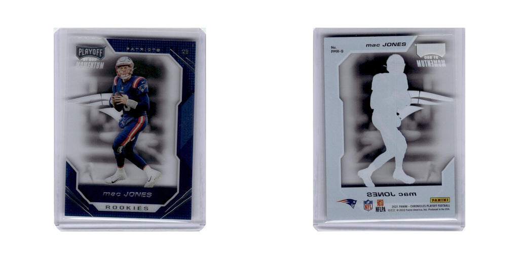 Mac Jones 2021 Panini Chronicles Playoff Momentum Rookies #PMR-9 Patriots NM