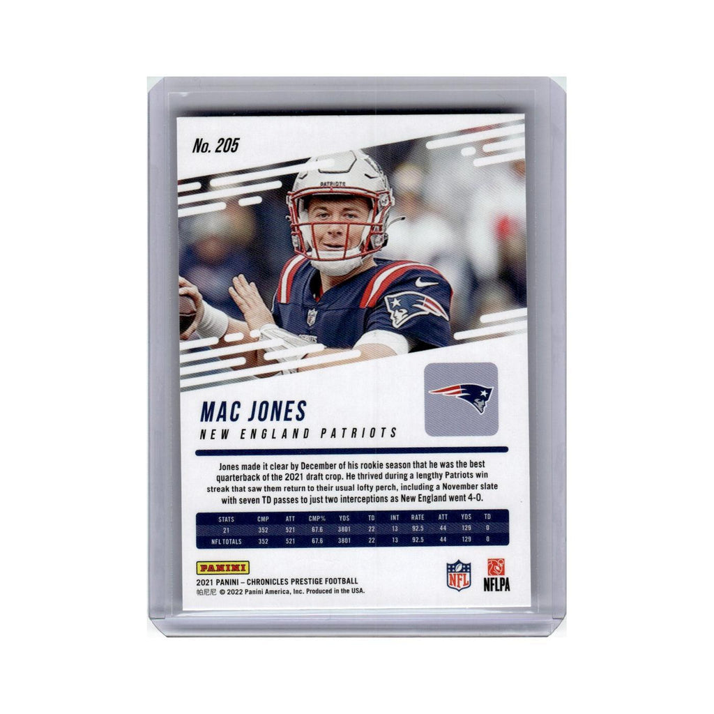 Mac Jones Rookie 2021 Panini Chronicles Luminance #205 New England Patriots NM