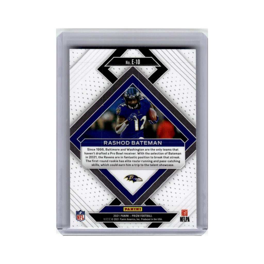 Rashod Bateman Rookie 2021 Panini Prizm Emergent #E-10 Baltimore Ravens NM