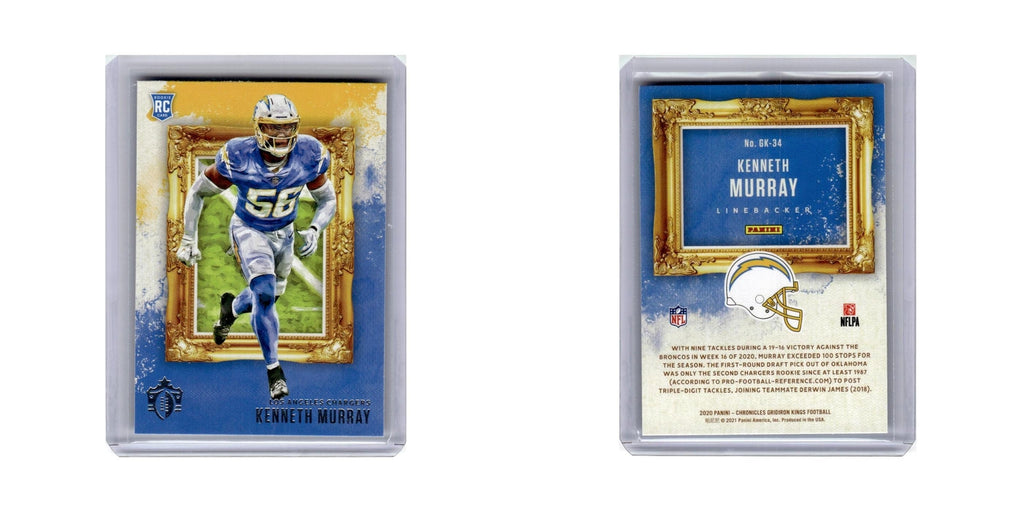 Kenneth Murray Rookie 2020 Panini Chronicles Gridiron Kings #GK-34 Chargers NM