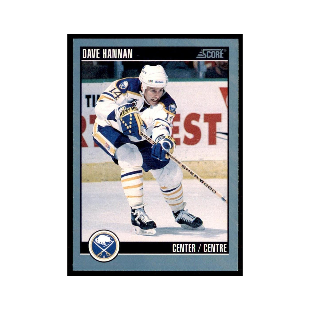 1992 Score Canadian Dave Hannan Buffalo Sabres #538