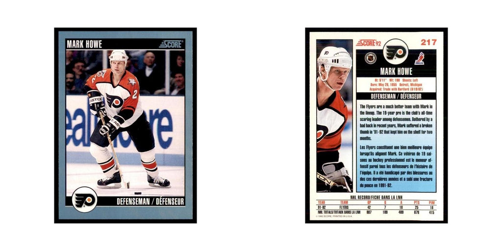 1992 Score Canadian Mark Howe Philadelphia Flyers #217