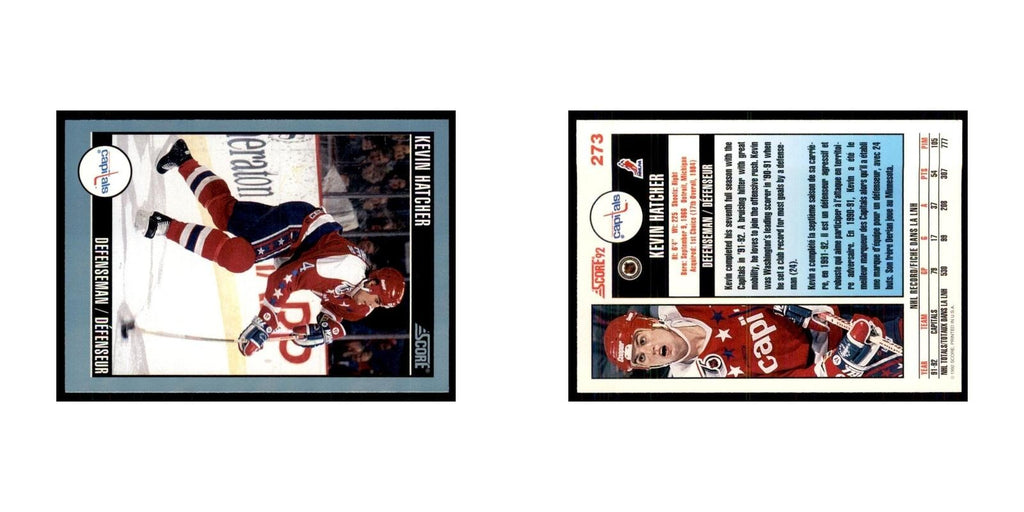 1992 Score Canadian Kevin Hatcher Washington Capitals #273