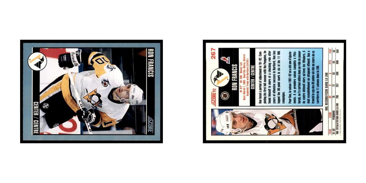 1992 Score Canadian Ron Francis Pittsburgh Penguins #267