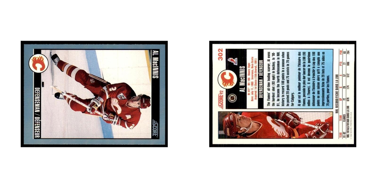 1992 Score Canadian Al MacInnis Calgary Flames #302