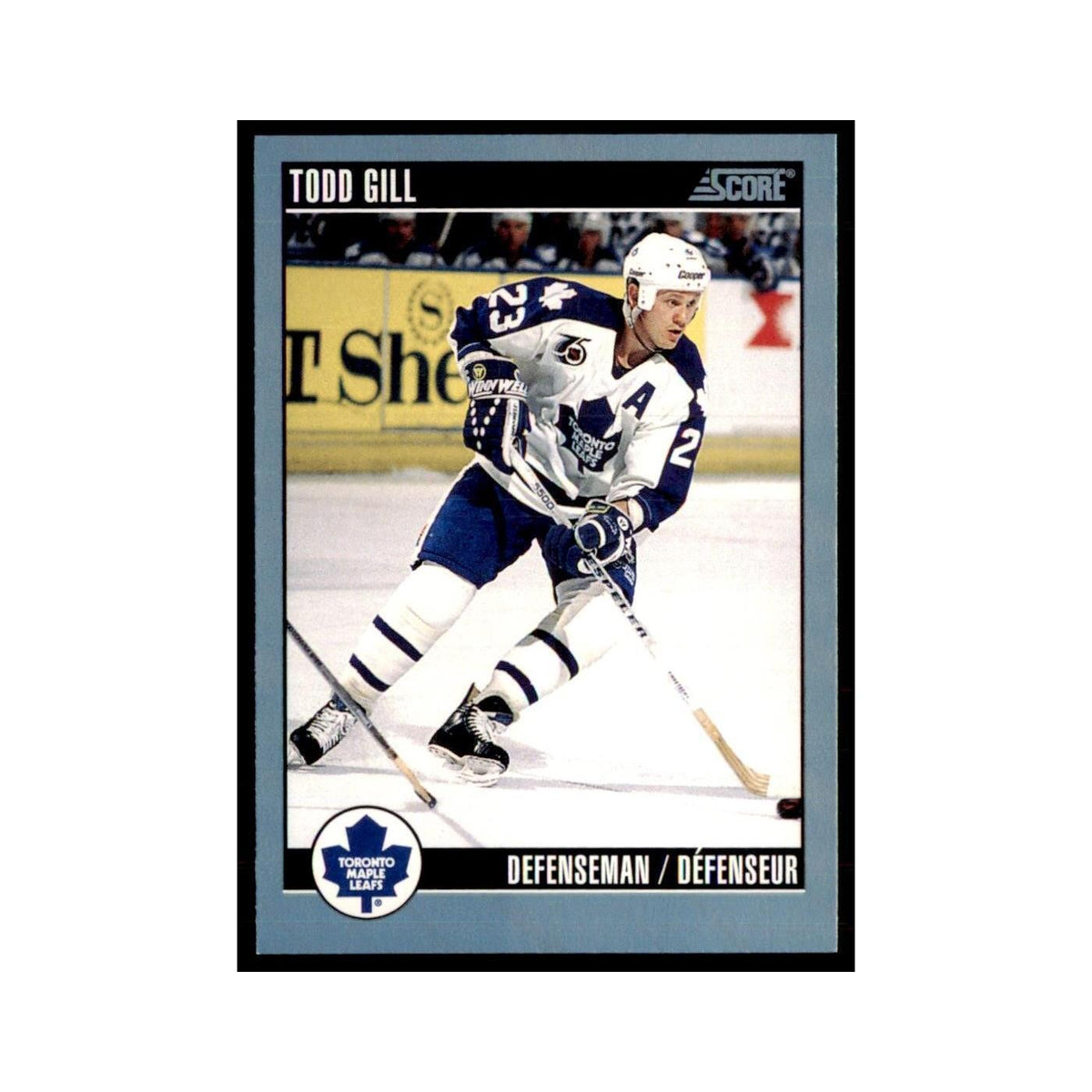 1992 Score Canadian Todd Gill Toronto Maple Leafs #196