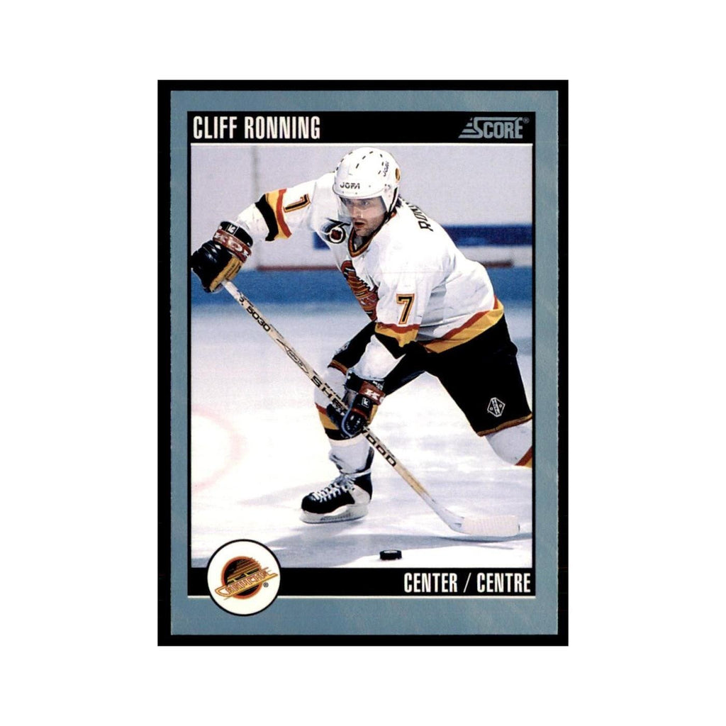 1992 Score Canadian Cliff Ronning Vancouver Canucks #254