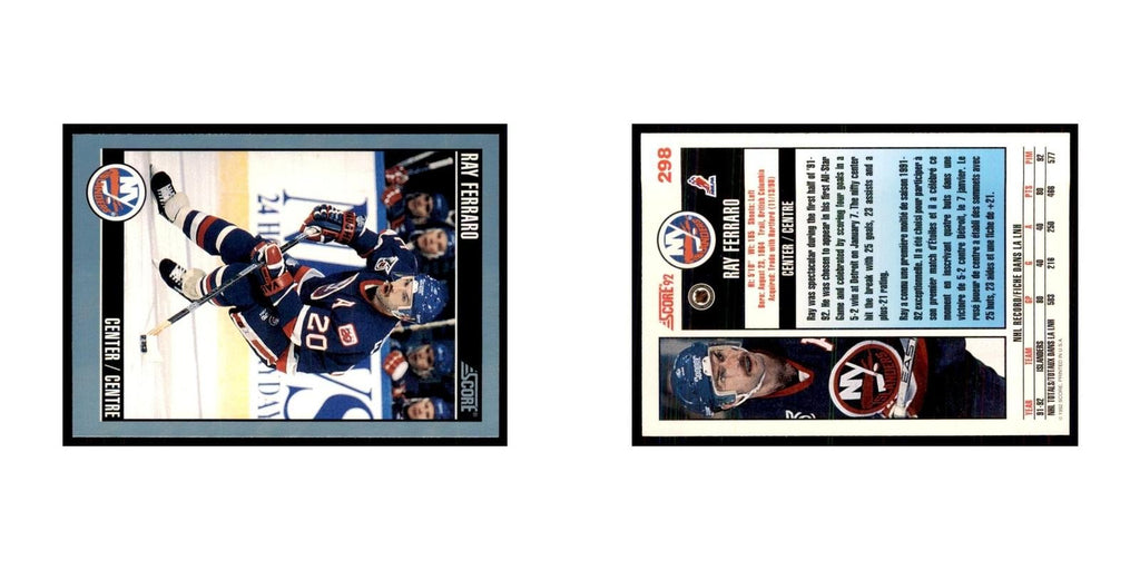 1992 Score Canadian Ray Ferraro New York Islanders #298