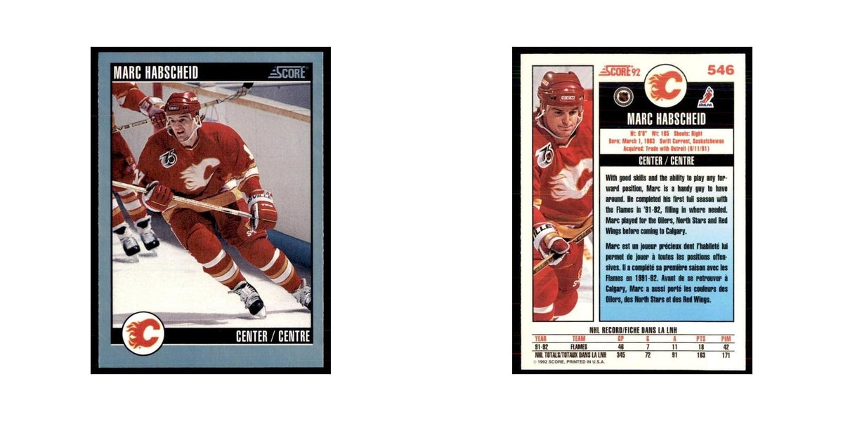 1992 Score Canadian Marc Habscheid Calgary Flames #546