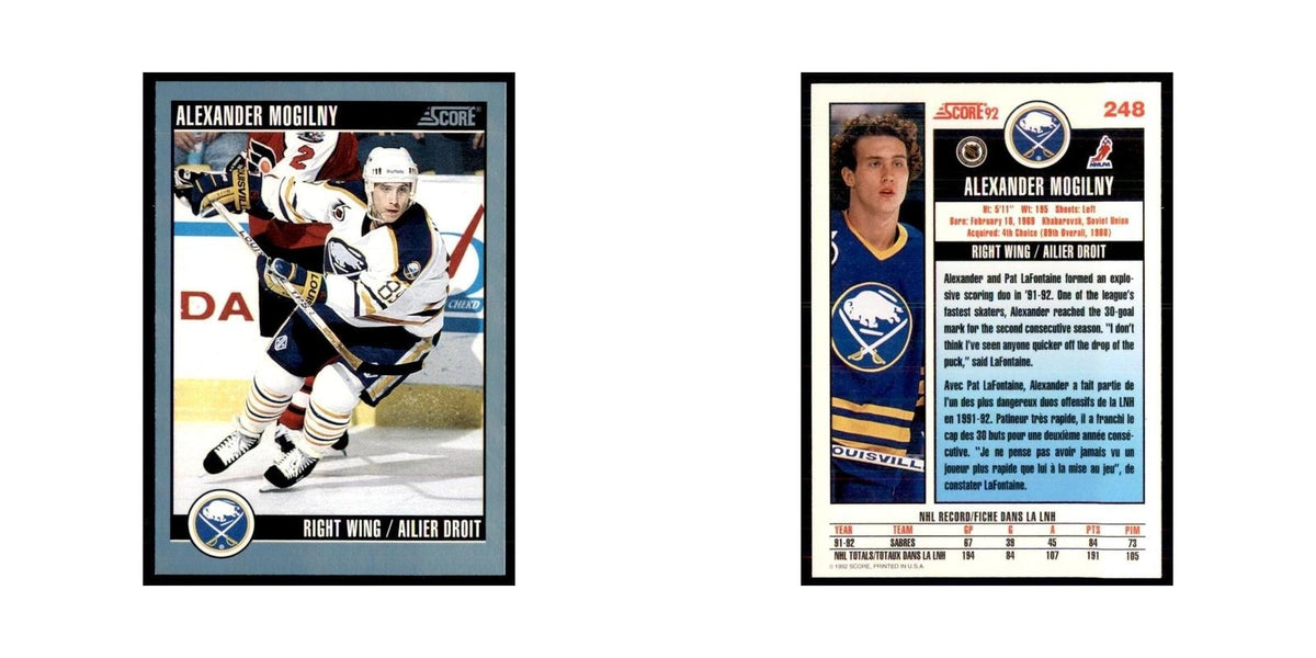1992 Score Canadian Alexander Mogilny Buffalo Sabres #248