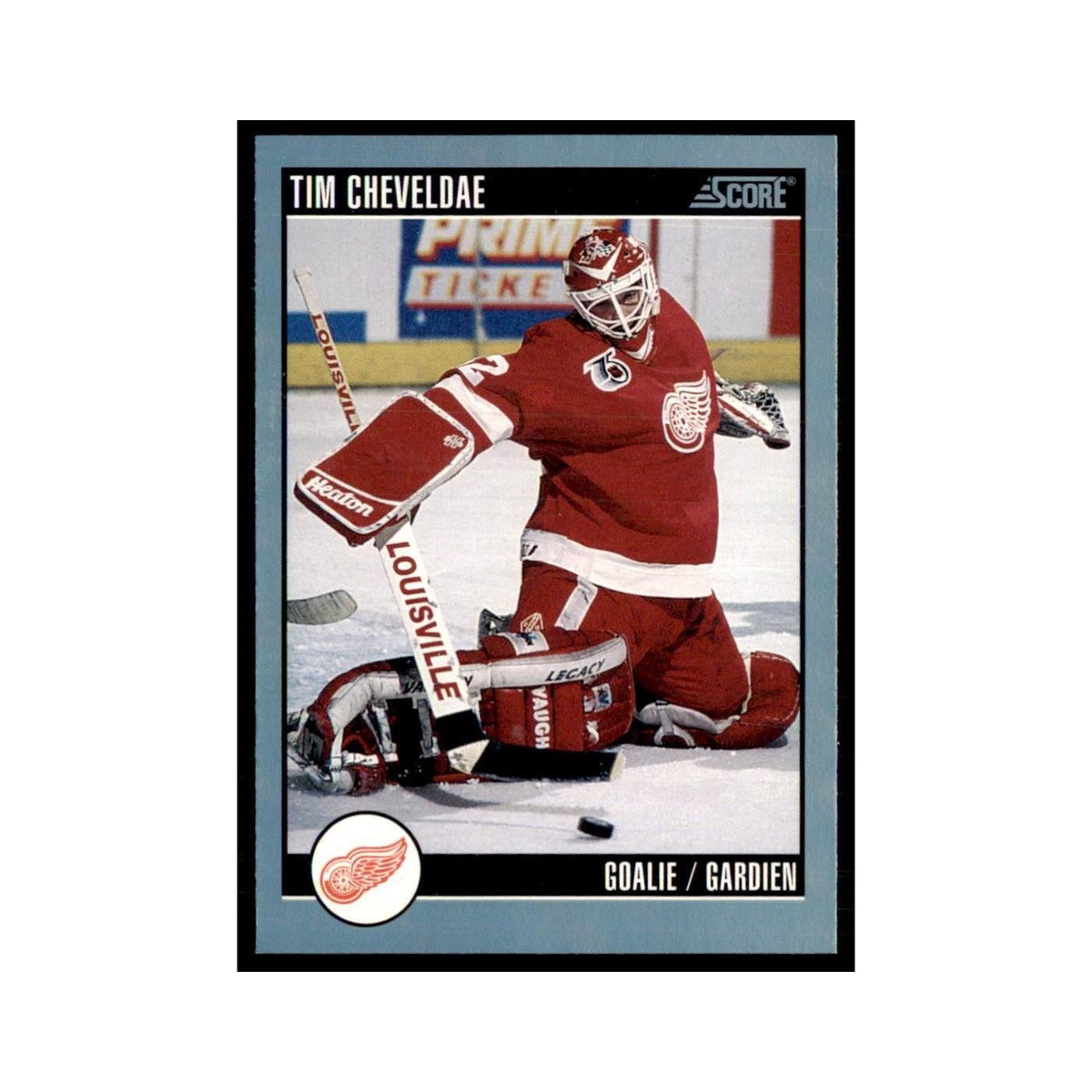 1992 Score Canadian Tim Cheveldae Detroit Red Wings #275