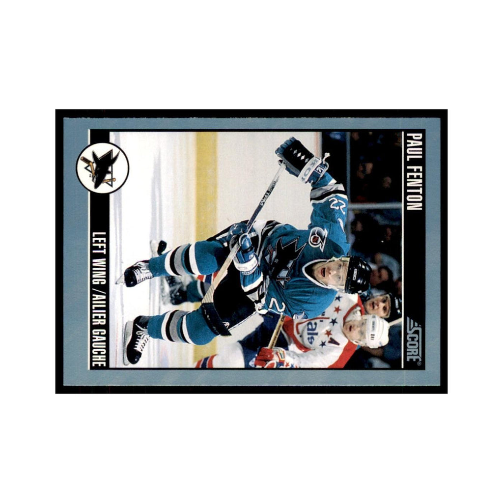 1992 Score Canadian Paul Fenton San Jose Sharks #257