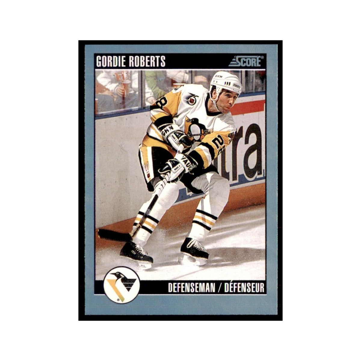 1992 Score Canadian Gordie Roberts Pittsburgh Penguins #201