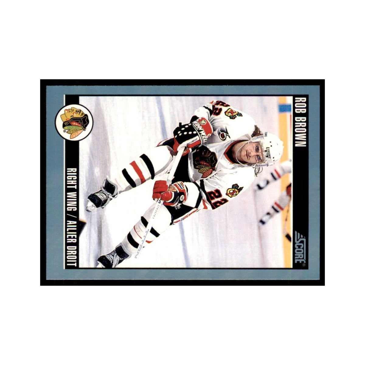 1992 Score Canadian Rob Brown Chicago Blackhawks #244