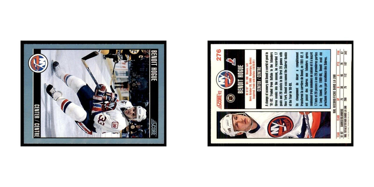 1992 Score Canadian Benoit Hogue New York Islanders #276