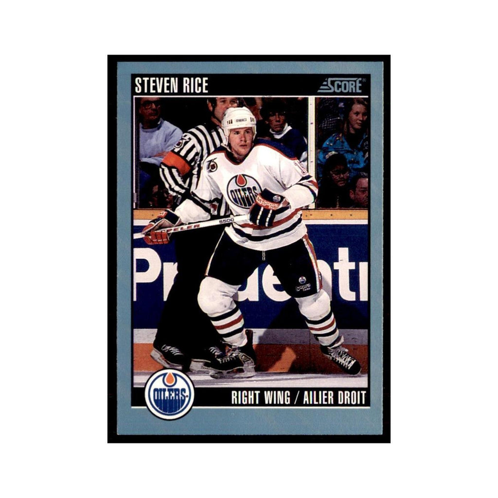 1992 Score Canadian Steven Rice Edmonton Oilers #545