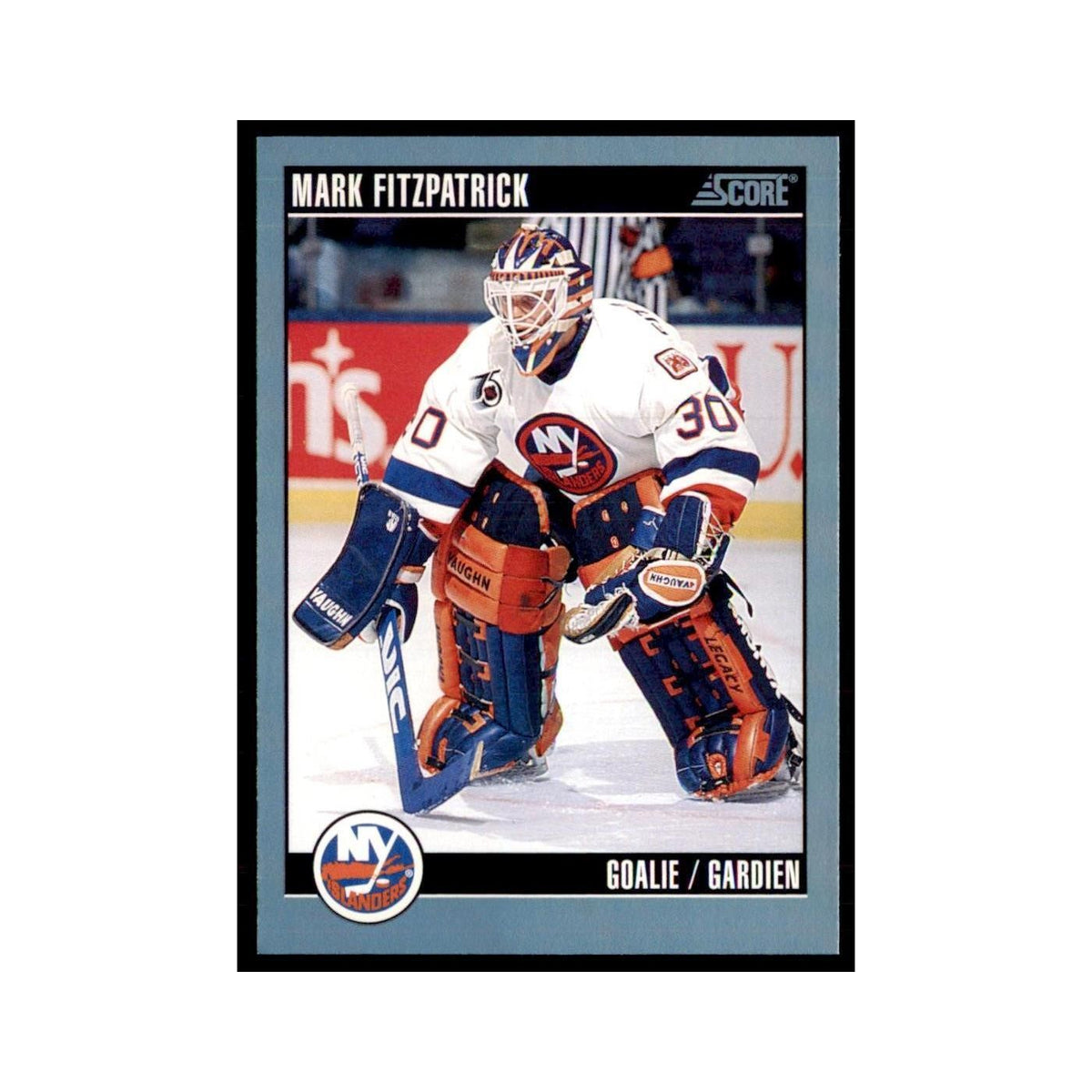 1992 Score Canadian Mark Fitzpatrick New York Islanders #210