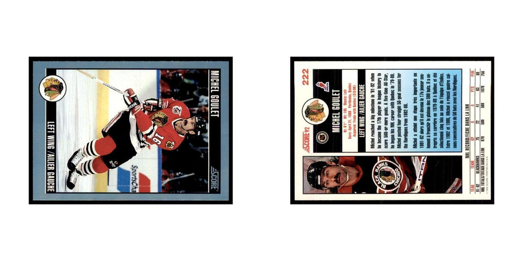 1992 Score Canadian Michel Goulet Chicago Blackhawks #222