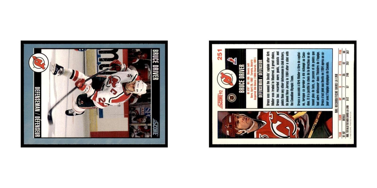 1992 Score Canadian Bruce Driver New Jersey Devils #251