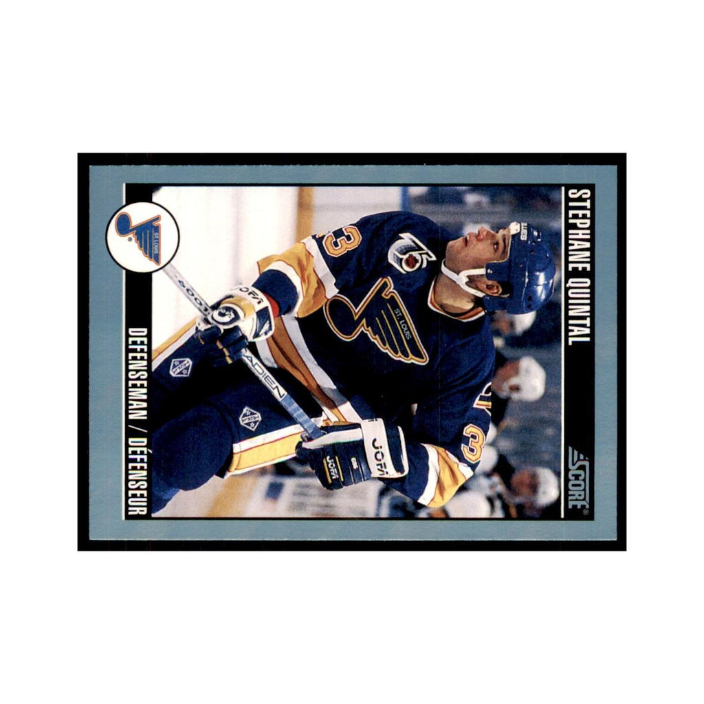 1992 Score Canadian Stephane Quintal St. Louis Blues #242