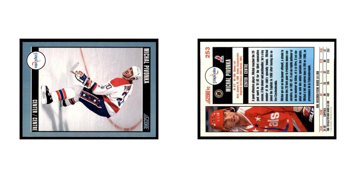 1992 Score Canadian Michal Pivonka Washington Capitals #253