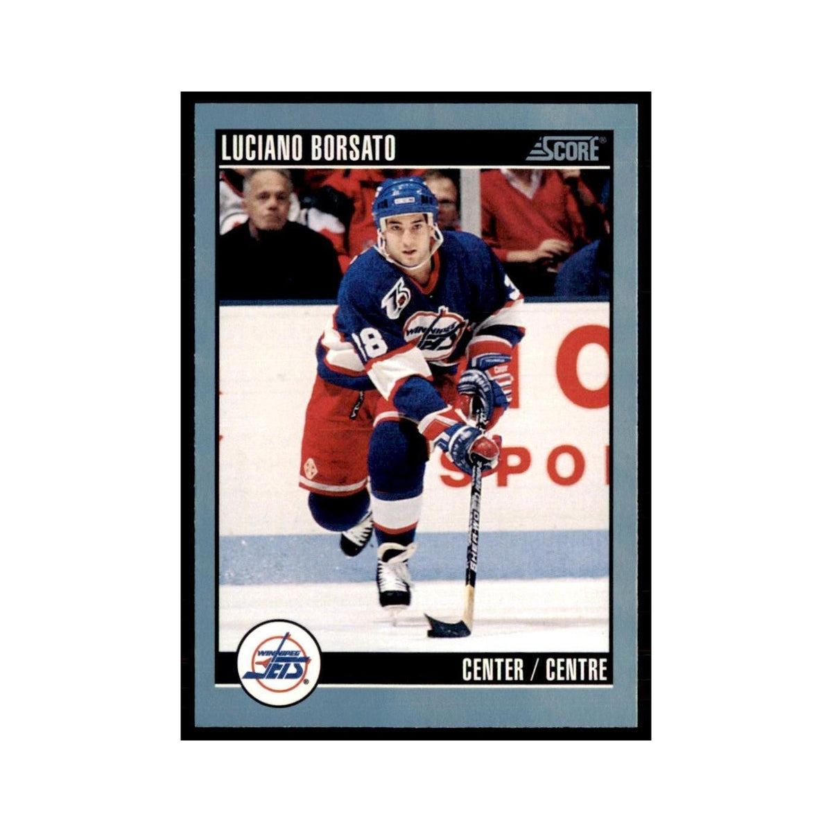 1992 Score Canadian Luciano Borsato Winnipeg Jets #256