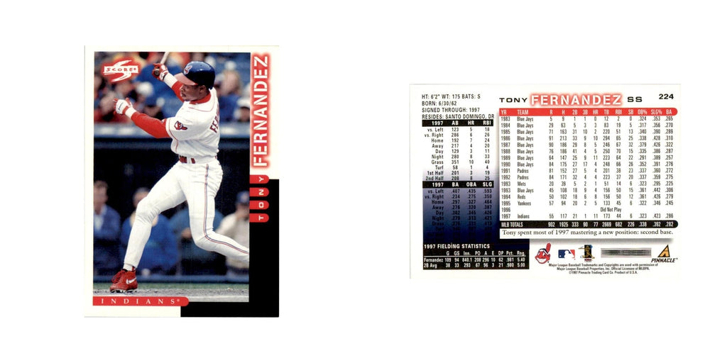 1998 Score Tony Fernandez Baseball Cards #224