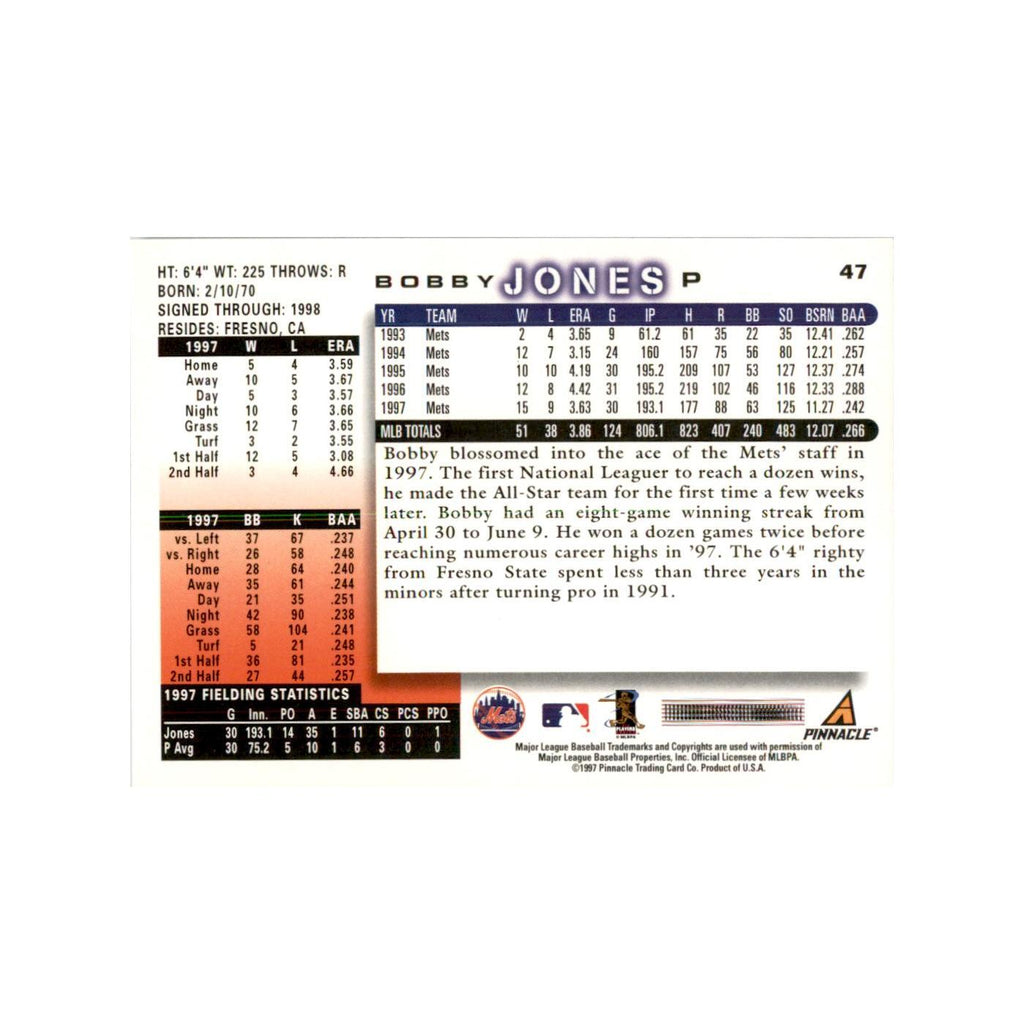 1998 Score Bobby Jones Baseball Cards #47