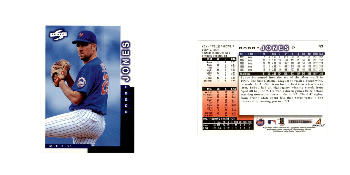 1998 Score Bobby Jones Baseball Cards #47