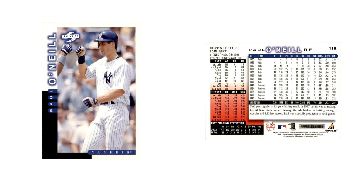 1998 Score Paul O'Neill Baseball Cards #116