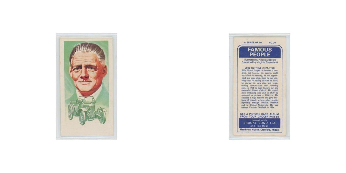 1969 Brooke Bond Famous People Lord Nuffield #30