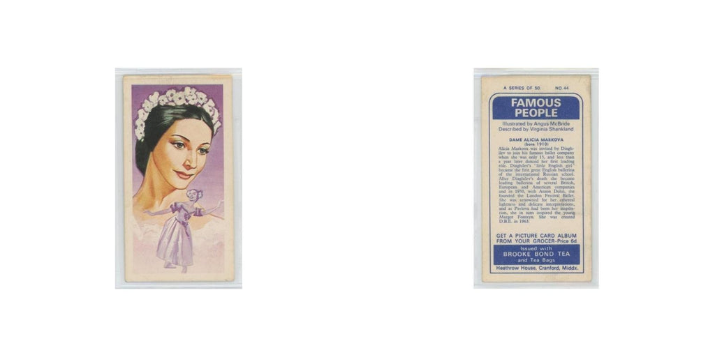 1969 Brooke Bond Famous People Dame Alicia Markova #44