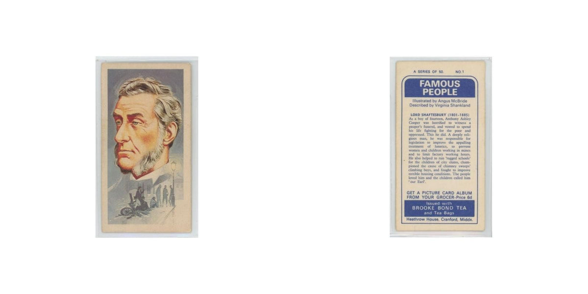 1969 Brooke Bond Famous People Lord Shaftesbury #1