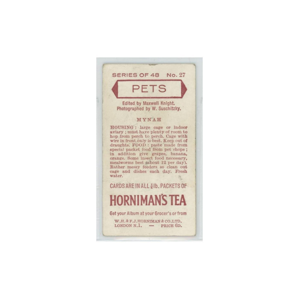1960 Horniman's Tea Pets Mynah #27