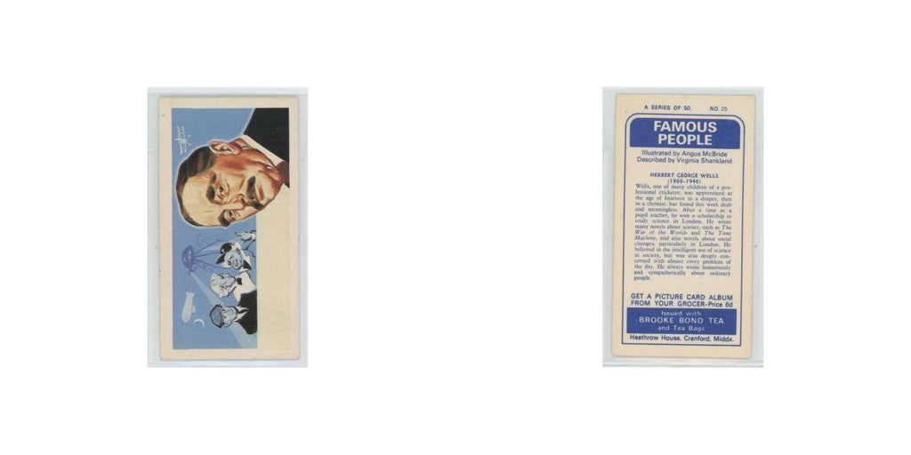 1969 Brooke Bond Famous People Herbert George Wells #25